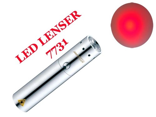 2x DEL LENSER Zweibrüder v2 7731 Lampe de Poche Torche Lampe de NEUF rouge