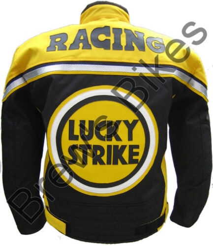 Gelb Motorradjacke Schwarz Lucky Strike Cordura Textil Motorrad Jacke Motorcycle Jackets Motors