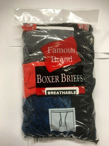 FAMOUS BRAND 12 PK BREATHABLE BOXER BRIEFS FRUIT OF THE LOOM