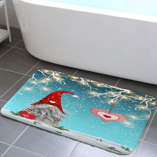 Christmas Elf In Red Hat Shower Curtain Bathroom Decor Fabric /& 12hooks 71/"