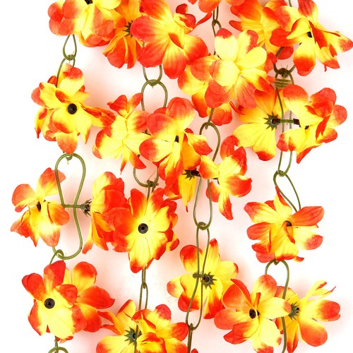 2x Artificial Azalea Garland Silk Flower Vine Wedding Party Garden Decor