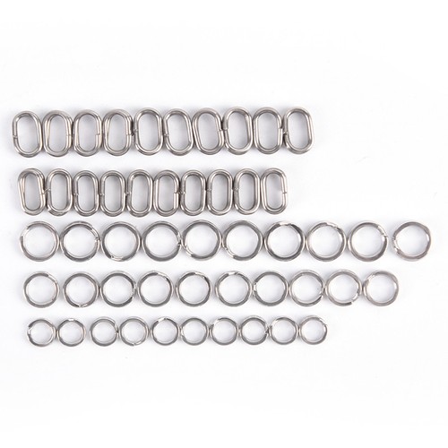 200X 5 Größen Edelstahl Runde Split Ringe Kleine Doppel Ring Schmuck Machen ZJHN