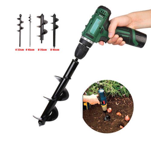 Spiral Drill Bit Flower Planter Earth Auger Electric Drill Modified Hole Digger