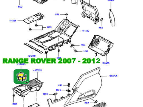 Details about  / GENUINE LAND ROVER CUP HOLDER SET RANGE ROVER 07-13 SPORT LR2 LR3 LR4 LR087454
