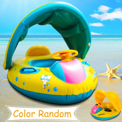 Baby Kinder Babyboot Schwimmboot Kinderboot Schwimmring Schwimmhilfe mit Dach