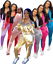 Details about  / Womens 2PC SET Gym Casual Shiny Metallic Crop Top Track Jacket Track Pants S-2XL