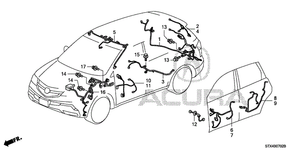 Genuine Acura Sub-Wire Door 32757-STX-A00 Driver Side