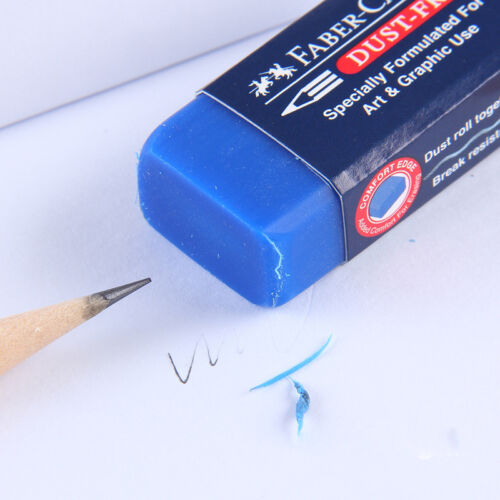 2pcs Blue Faber Castell Rubber Drawing Eraser Pencil Graphic Sketch Art 