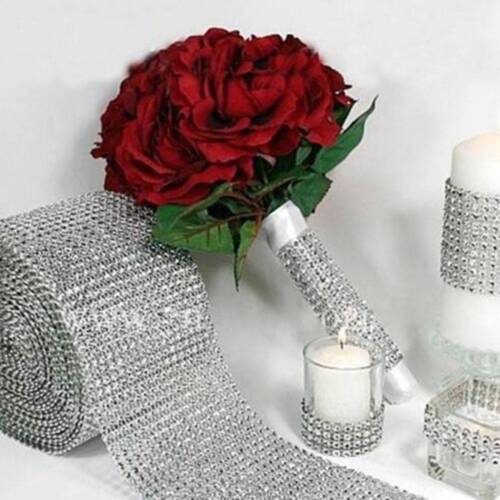 Fashion Silver Wedding Bridal Bouquet Wrap 1 rouleau Sparkle en résille Wrap ruban