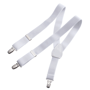 Childrens Girls Boys Toddlers Adjustable Kids Suspenders White USA SELLER