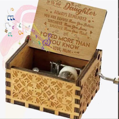 You Are My Sunshine-Wooden Engraved Music Box Gift For Mom/Dad To Son/ Daughter 