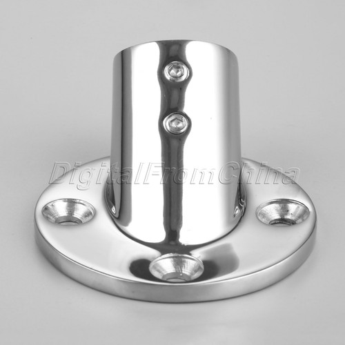 Marine Boat Yatchting Stainless Hand Rail Fitting 45° Degree 1/" Pipe Round Base