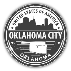 Oklahoma City USA Grunge Stamp Travel Car Bumper Sticker Decal 5/" x 5/"