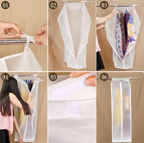 New Cloth Hanging Garment Suit Coat Dust Cover Protector Wardrobe Storage Bag
