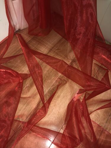 1 MTR RED ORGANZA VOILE WEDDING,CURTAIN,DECORATION,DRESS FABRIC 58” WIDE 
