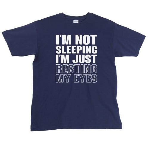 Funny Mens T-Shirt Christmas Present Gift I/'m Not Sleeping Just Resting My Eyes
