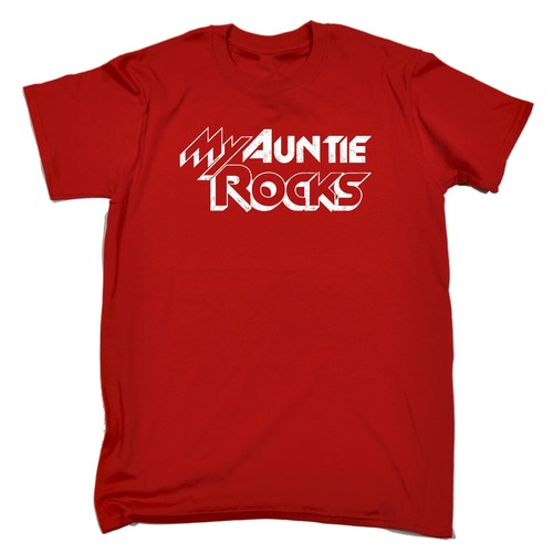 My Auntie Rocks T-SHIRT Aunt Mother Funny Tee Aunty Birth Baby Gift Birthday