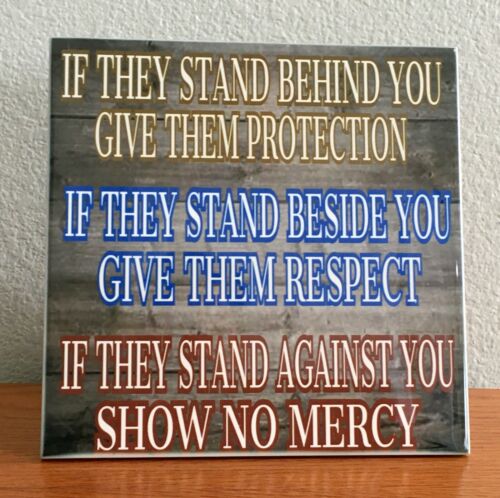 Inspirational Easel Back Hanging Tab "IF THEY STAND... Handmade Details about   Art Tile 8" 