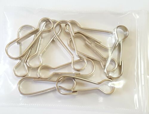 Details about  / 30mm Nickel Plated Steel Simplex Spring Clips Hooks for Craft Camping Lanyards