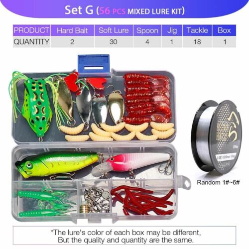 Multi Fishing Lures Set Wobblers Mixed Colors Soft Lure Kit Artificial Hard Bait