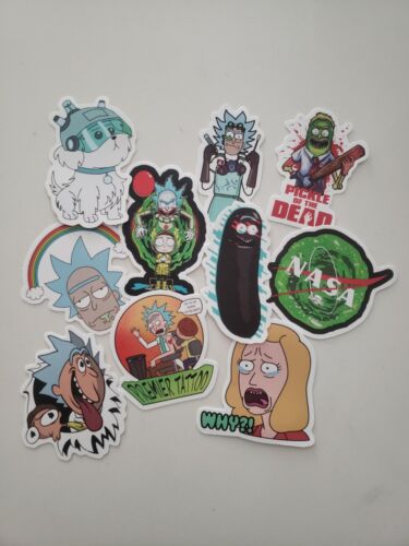 Stickers Decal For Snowboard Laptop Luggage Car 10pack Drama Rick&Morty 