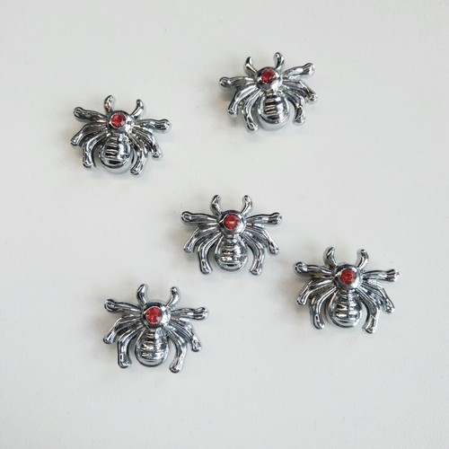 Bracelets 10PCs One Strass Alliage Araignée Slide Charms fit 8 mm Pet Col Ceinture