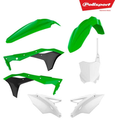 Polisport Plastic Kit Set OE Green White Replacement KX250F 2017-2020 