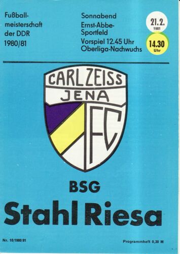 BSG Stahl Riesa OL 80//81 FC Carl Zeiss Jena