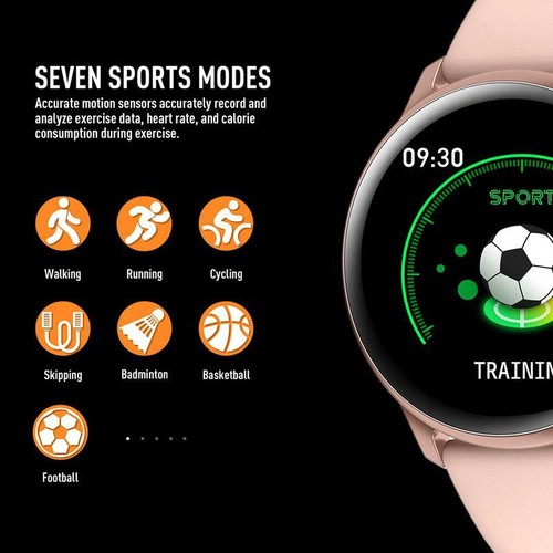 Damen Smartwatch Armband Pulsuhr Stoppuhr Fitness Track Sportuhr Schrittzähler
