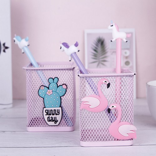 Cotton Metal Pen Holder Pencil Container Desktop Stationery Box Useful XJX2