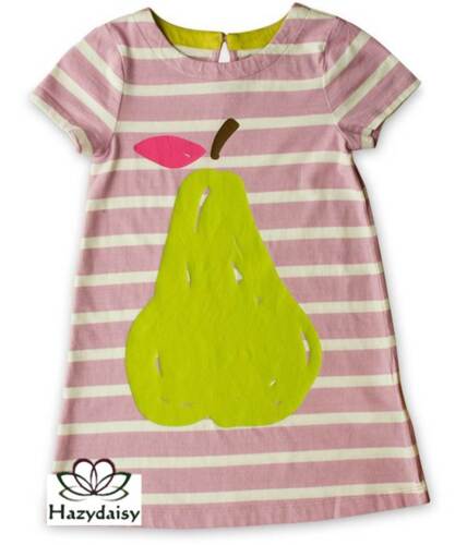 Mini Boden dress girls stripy logo jersey summer t-shirt sun 3 colours age 1-12