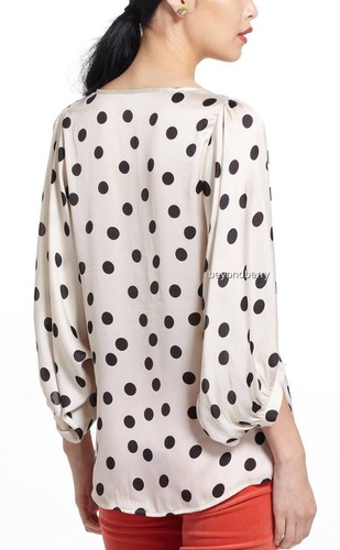 Nouvelle Anthropologie Dotty Monochrome Chemisier par Karen Walker Taille 4 /& 14