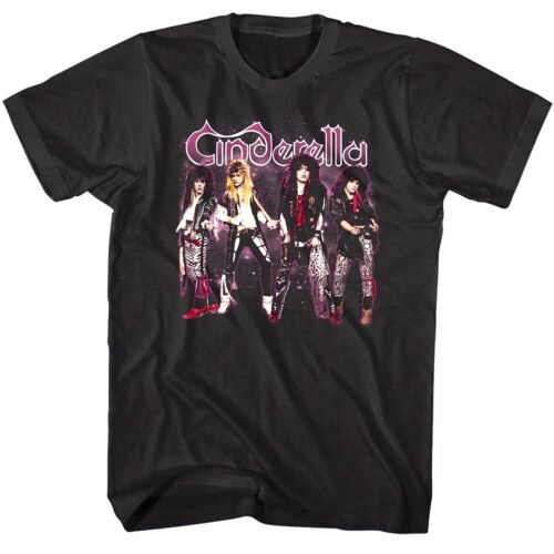 Cinderella Rock Band Album Cover Art Mens T Shirt Photo 80/'s Glam Tour Merch Top