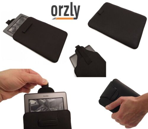 NEW Orzly Amazon Kindle 4 Wifi 6" Pu Leather Slip Pouch Sleeve Case Cover 