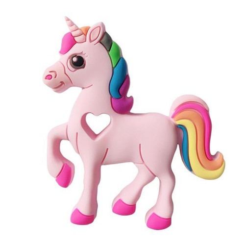 Food Silicone Sensory Unicorn Teether Soother Teething Chew Toy Gift CB