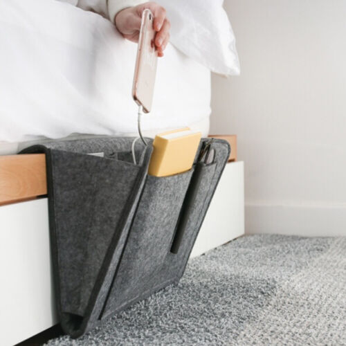 Felt Bedside Storage Bag Holder Organizer Caddy Pocket Couch Hanging Pouch Bag 