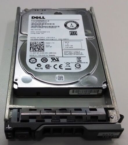 Dell 1TB SATA 7.2K 2.5in WF12F Hard Drive and Tray for PowerEdge T320//T420//T620