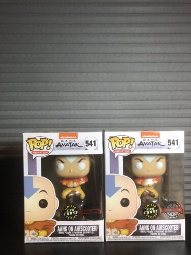Funko POP Avatar The Last Airbender Aang On Airscooter GLOW CHASE MINT 