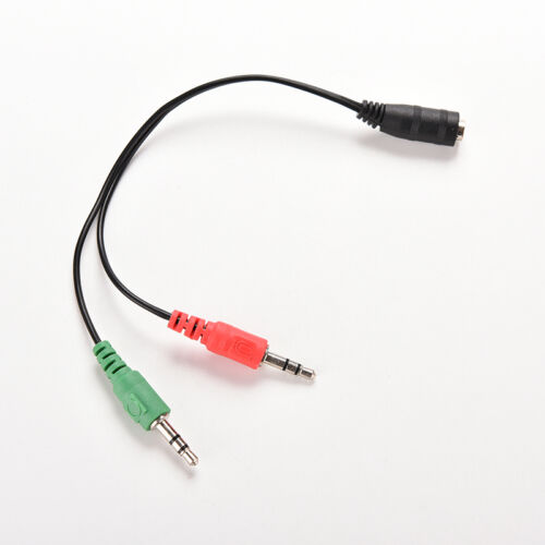 3.5mm Female to 2 Male Jack Plug Audio Stereo Headset Mic Splitter Cables  Nz