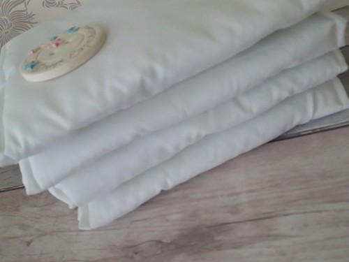 Plain white Cot Bar Bumper Wraps pack of 8