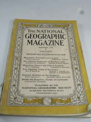 VINTAGE NATIONAL GEOGRAPHIC MAGAZINES 1928-1929 Selection Please Choose