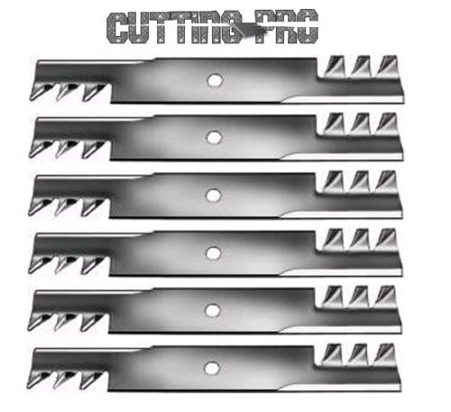 for 50" deck V 6-Pack Toothed Mulching Blades Replaces Dixie Chopper 30227-50 