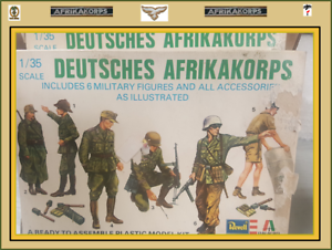 6 1//35 Revell D.A K - FREE SHIPPING !!! Deutsche Afrika Korps Figures