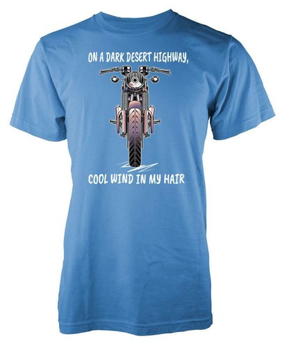 On A Dark Desert Highway Cool Wind In My Hair Motorbike Biker Kids T Shirt