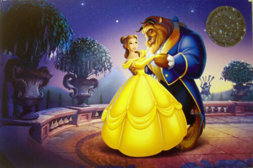 Disney Beauty and the Beast Com 4 x 6 Litograpgh with $15.00 Off Coupon on Back