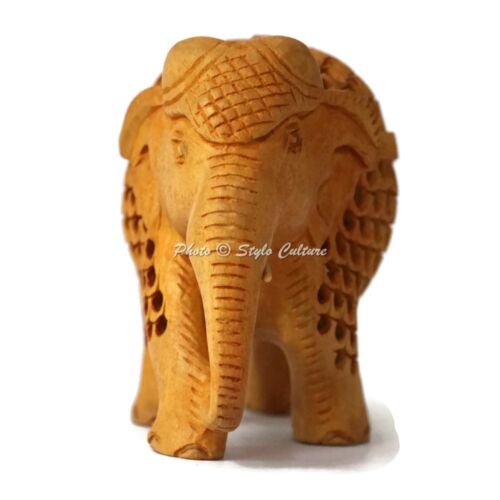 Indian Antique Elephant Wooden Art Rosewood Woodenware Carved Figure Collectible
