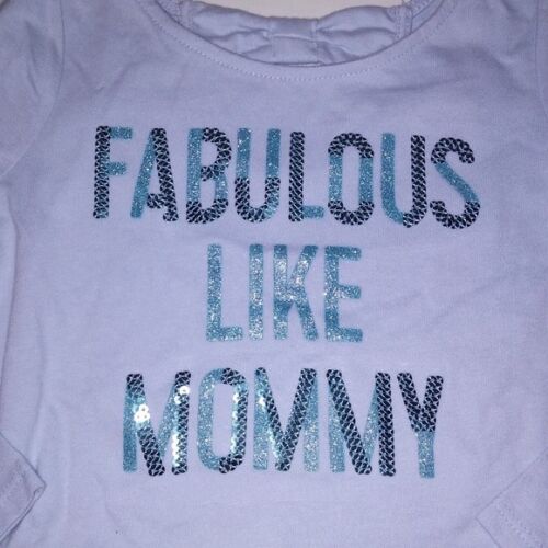 Details about  / Childrens Place Girls T Shirt Blue Fabulous Like Mommy Long Sleeve