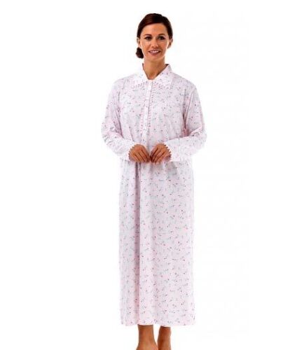 Ladies La Marquise Ditsy Floral Five Button Nightdress