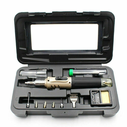 Auto Ignition Butane Gas Soldering Iron Kit In Case Self Ignite Welding Torch P 