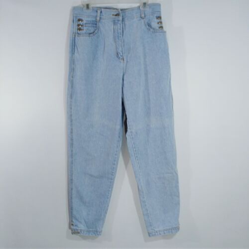 Jeans Size Missy 16 Ankle Tapered High Waist Buttons Vintage 1980s Details about   Together 